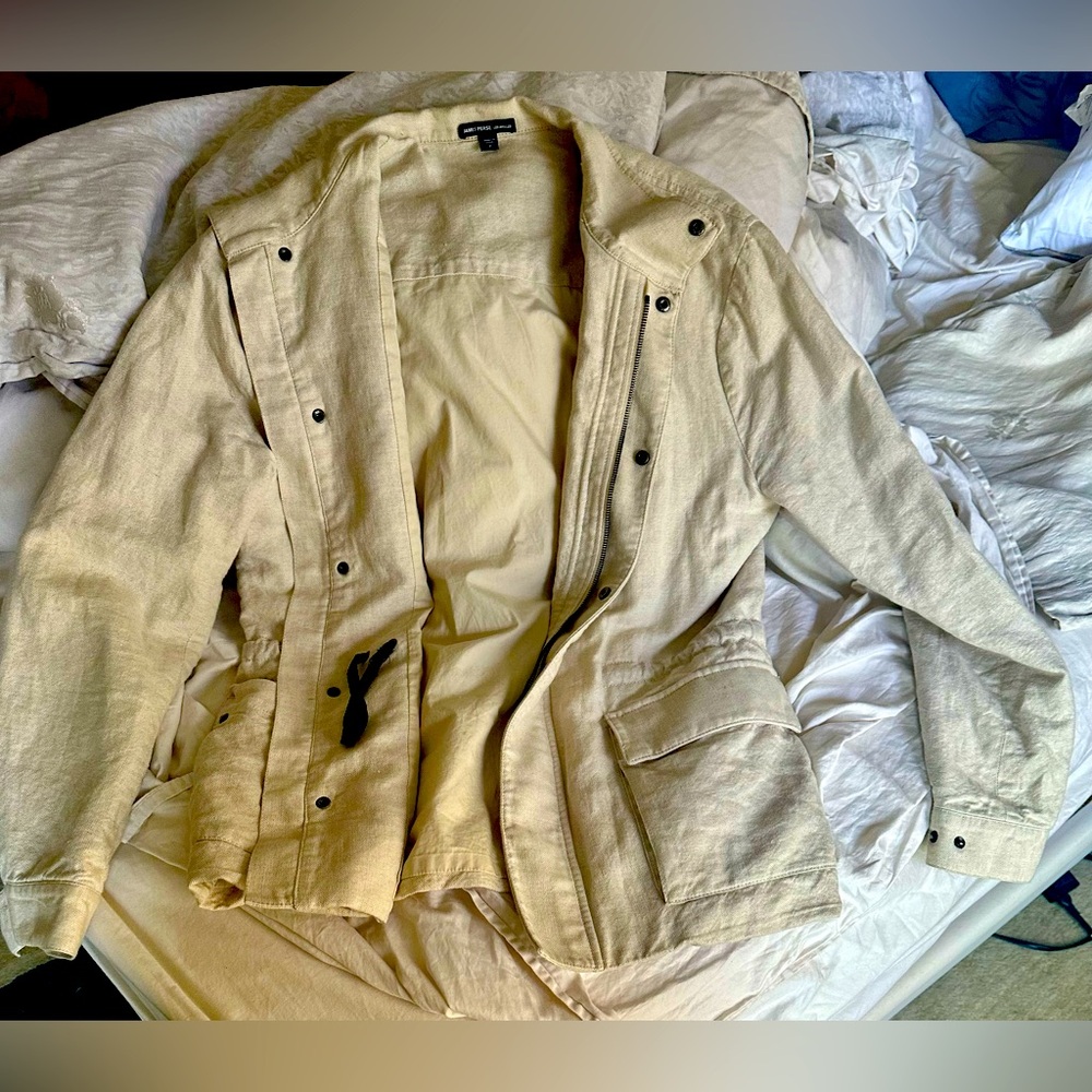 James Perse Size 2 Medium Cream Coat